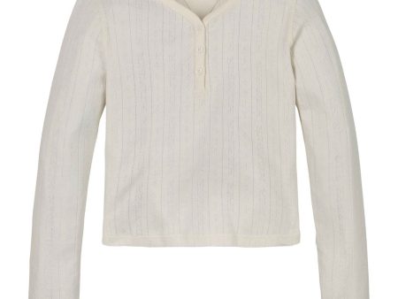 Tommy Hilfiger Ancient White Hilfiger Pointelle Blouse Discount