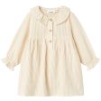 Lil Atelier Coconut Milk Lino Loose Bodysuit Ls Dress on Sale