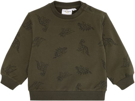 THE NEW Siblings Ivy Green Dino AOP Laurent Sweatshirt For Discount