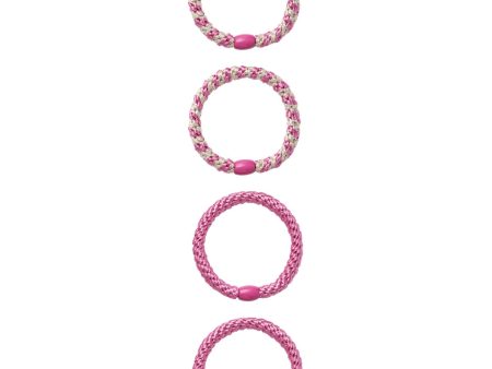 Name It Phlox Pink With Glitter Arise 4-Pack Hair Elastic Cheap