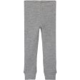 Lil Atelier Grey Melange Fable Wool Legging on Sale