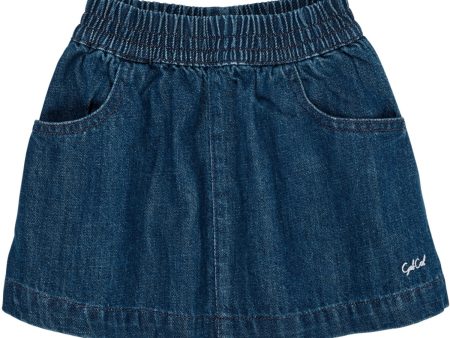 Copenhagen Colors Dark Indigo Blue Washed Organic Pocket Skirt Cheap