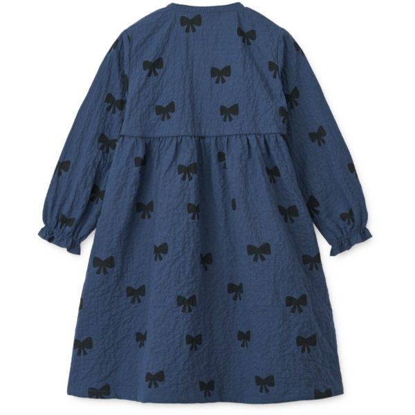 LieWood Bow   Indigo Blue Cleo Printed Dress Online