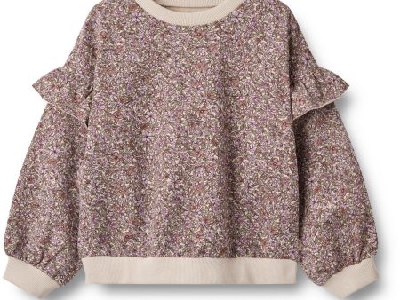 Wheat Lilac Flowers Sweatshirt Lulle on Sale