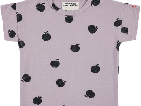 Bobo Choses Lavender Poma All Over Short Sleeve T-Shirt on Sale