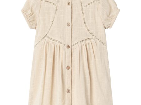 Lil Atelier Bleached Sand Halla Loose Dress Online Hot Sale