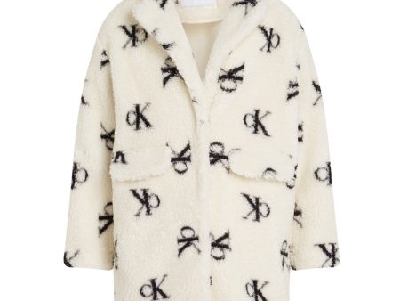 Calvin Klein MonAndram Aop Ivory Teddy Aop Coat Cheap