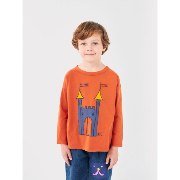 Bobo Choses Orange Faraway Castle LS T-Shirt Discount