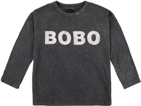 Bobo Choses Dark Grey Long Sleeve T-shirt Hot on Sale