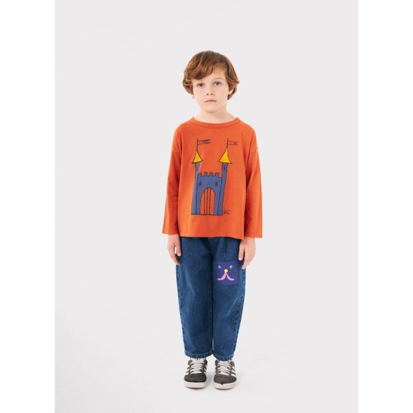 Bobo Choses Orange Faraway Castle LS T-Shirt Discount