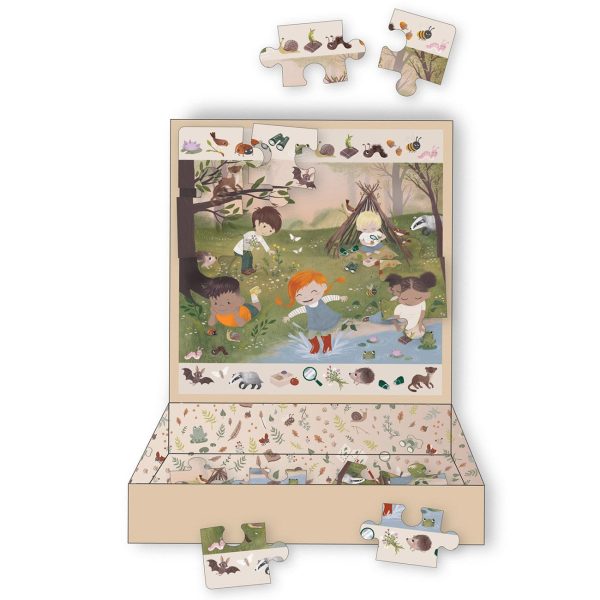 FILIBABBA Magnetic Game Jigsaw Puzzle  Adventure in the Forest  For Sale