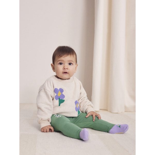 Bobo Choses Beige Pansy Flower Crewneck Discount