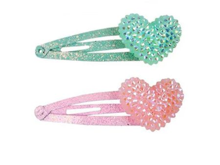 Great Pretenders Boutique Sparkle Heart Bobble Hairclips Online now