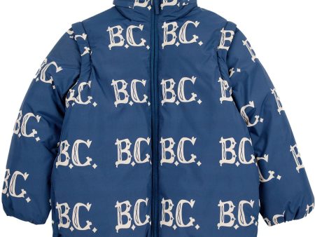 Bobo Choses Midnight Blue B.C Vintage All Over Padded Anorak For Sale