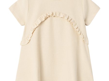 Lil Atelier Bleached Sand Jolene Loose Sweat Dress Online