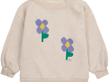 Bobo Choses Beige Pansy Flower Crewneck Discount