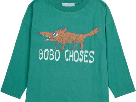 Bobo Choses Dark Green The Clever Fox Shirt Discount