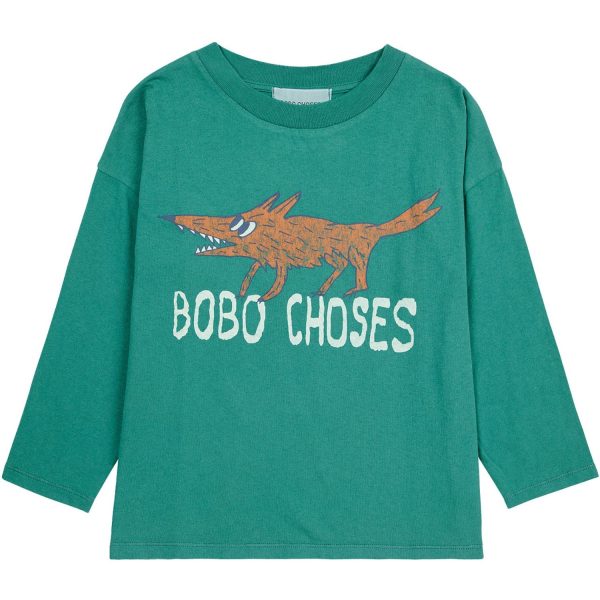 Bobo Choses Dark Green The Clever Fox Shirt Discount