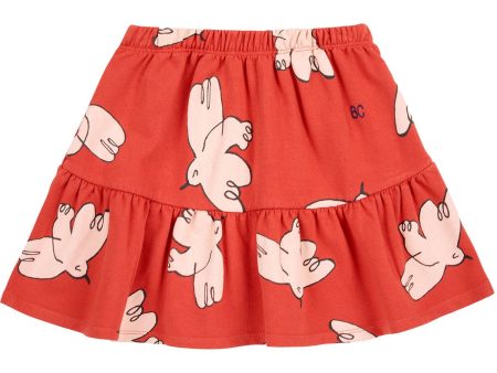 Bobo Choses Red Freedom Bird All Over Skirt For Discount