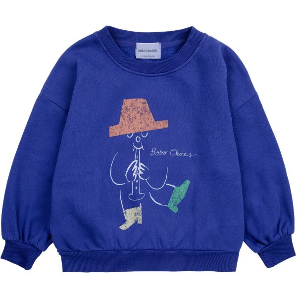 Bobo Choses Blue Magic Flute Player Crewneck Discount