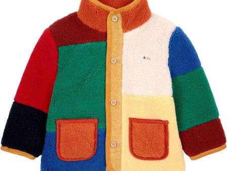 Bobo Choses Multicolor Color Block Sheepskin Jacket Fashion