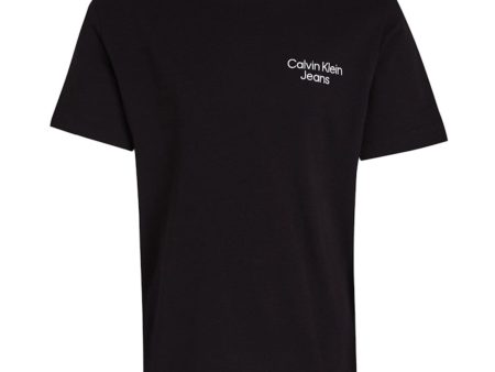 Calvin Klein Ck Black Ckj Stack LAndo Tee Ss For Discount