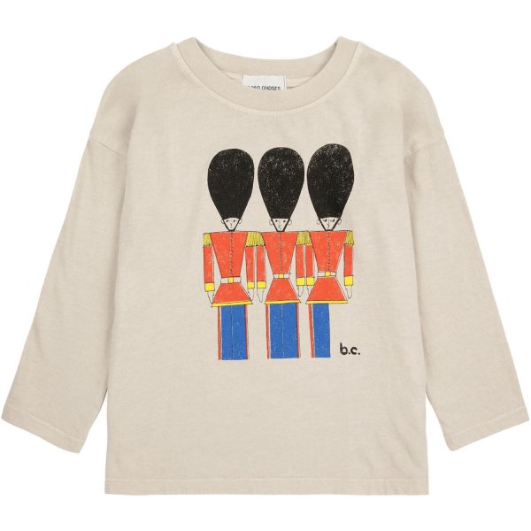 Bobo Choses Light Brown Little Tin Soldiers LS T-Shirt For Sale